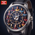 Personalized Space Explorer Luxury Leather Strap Watch