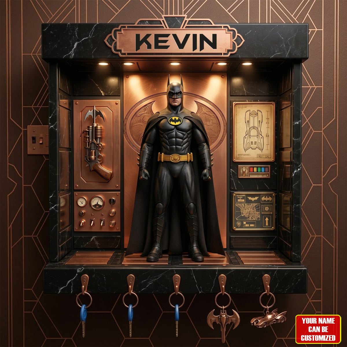 Bat Hero - Personalized Gotham Knight Key Hanger