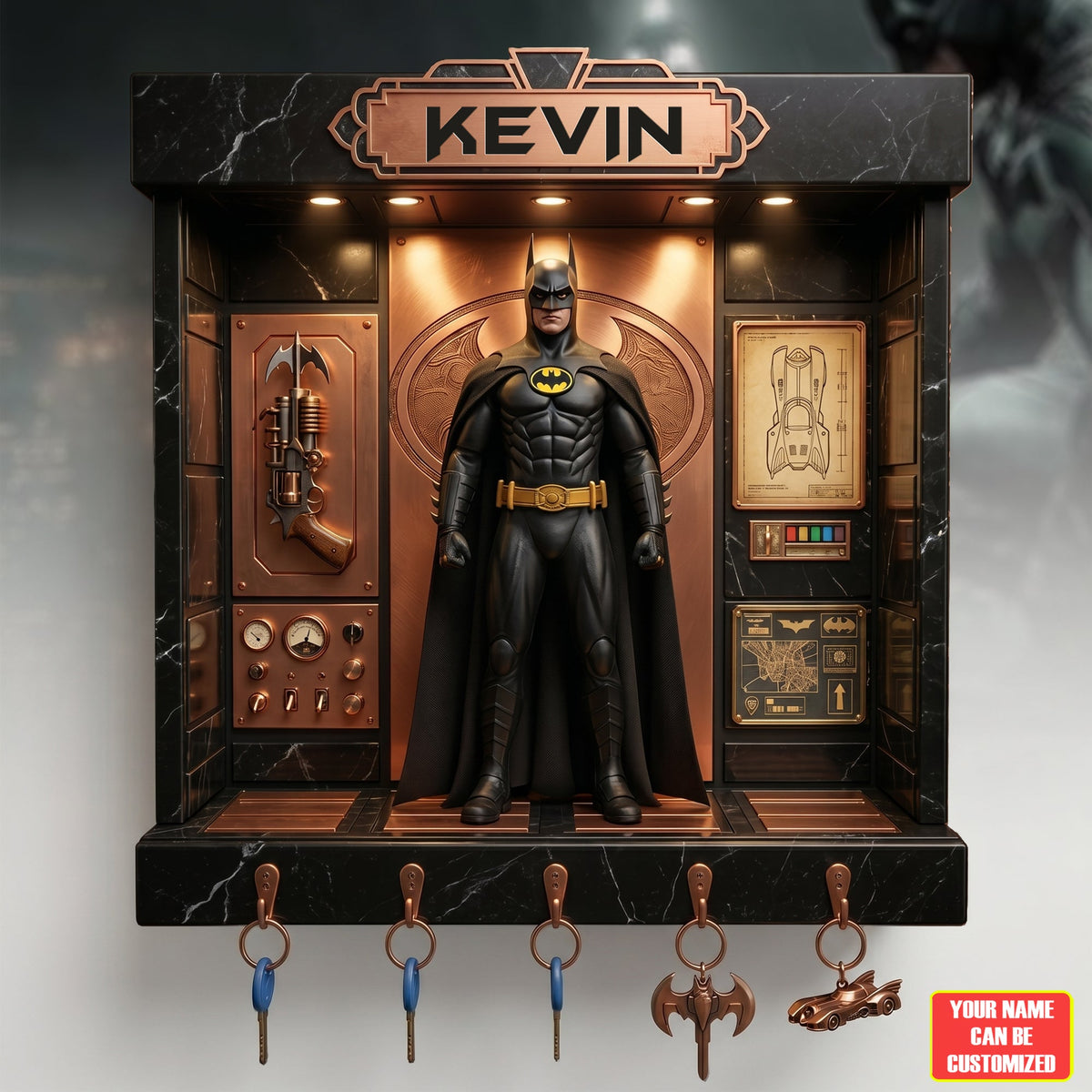 Bat Hero - Personalized Gotham Knight Key Hanger