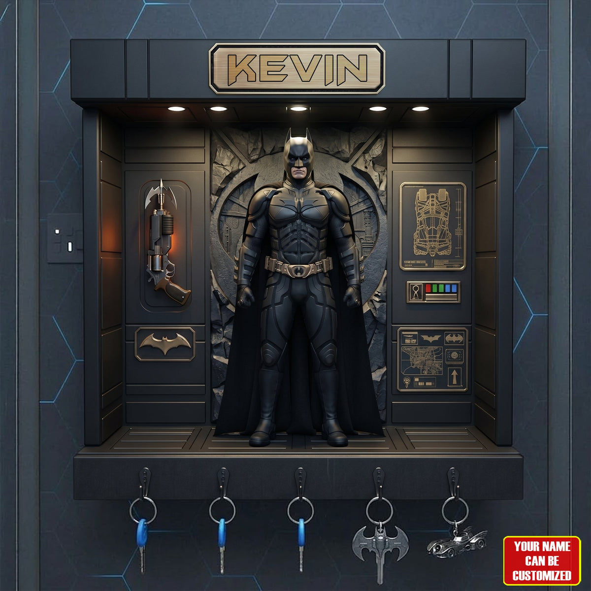 Bat Hero - Personalized Gotham Knight Key Hanger