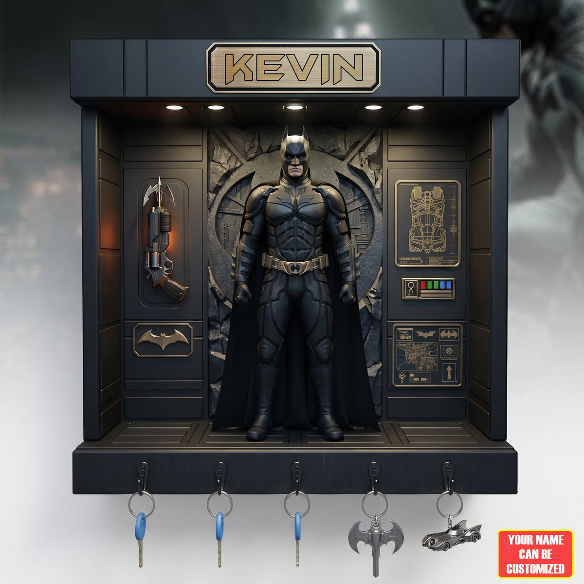 Bat Hero - Personalized Gotham Knight Key Hanger