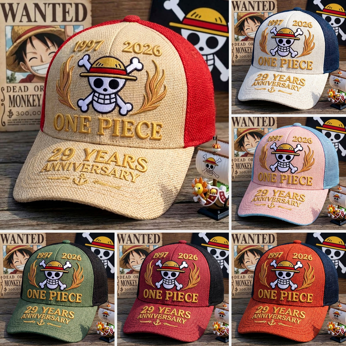 Pirate Ship Crew - Personalized Straw Hat Classic Cap
