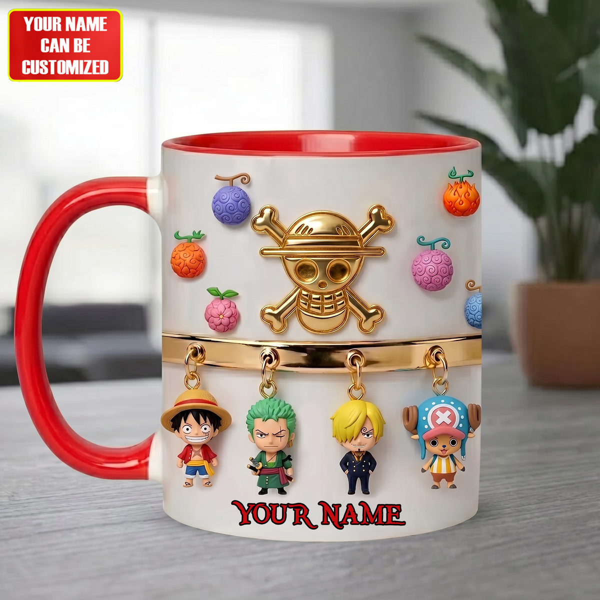 Pirate Crew - Personalized Pirate Anime/ Mange Accent Mug