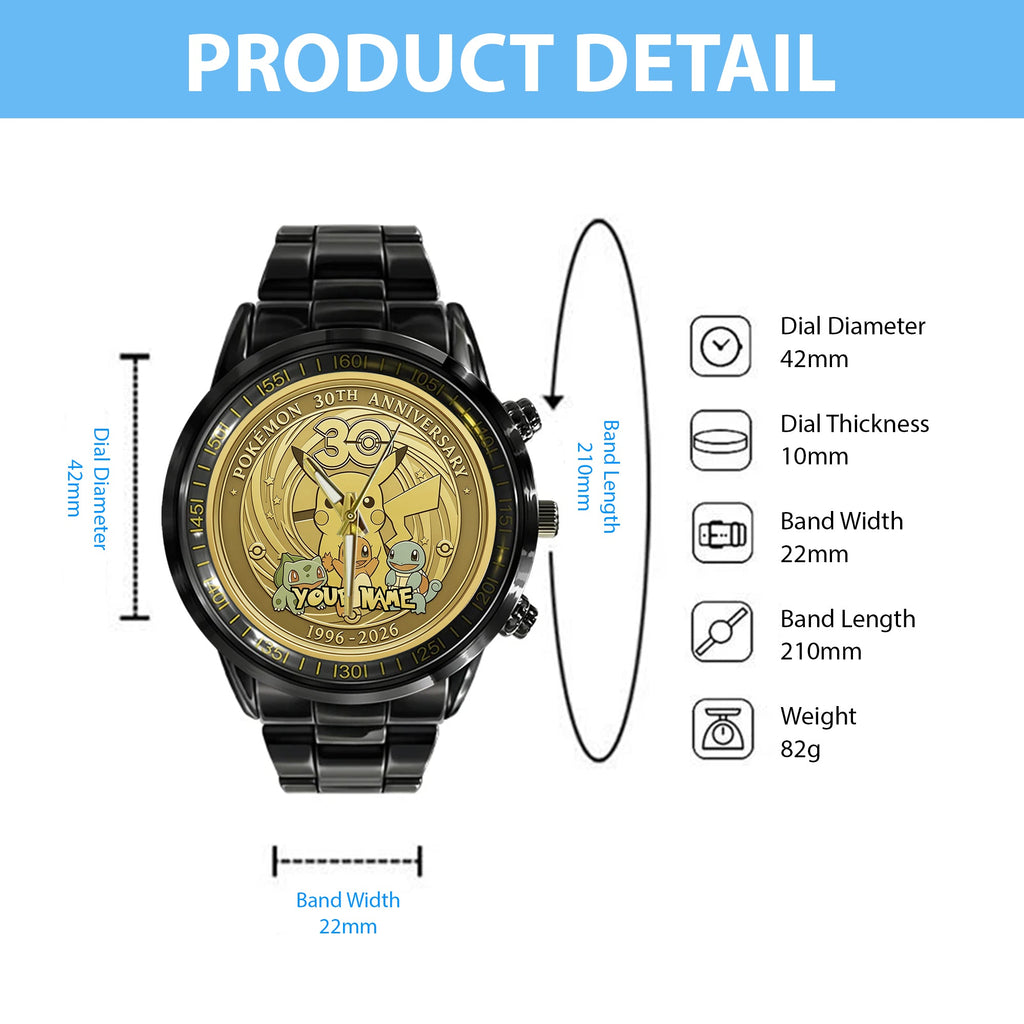 Monster Trainer Personalized Watch – 30th Anniversary Pocket Creature Custom Watch