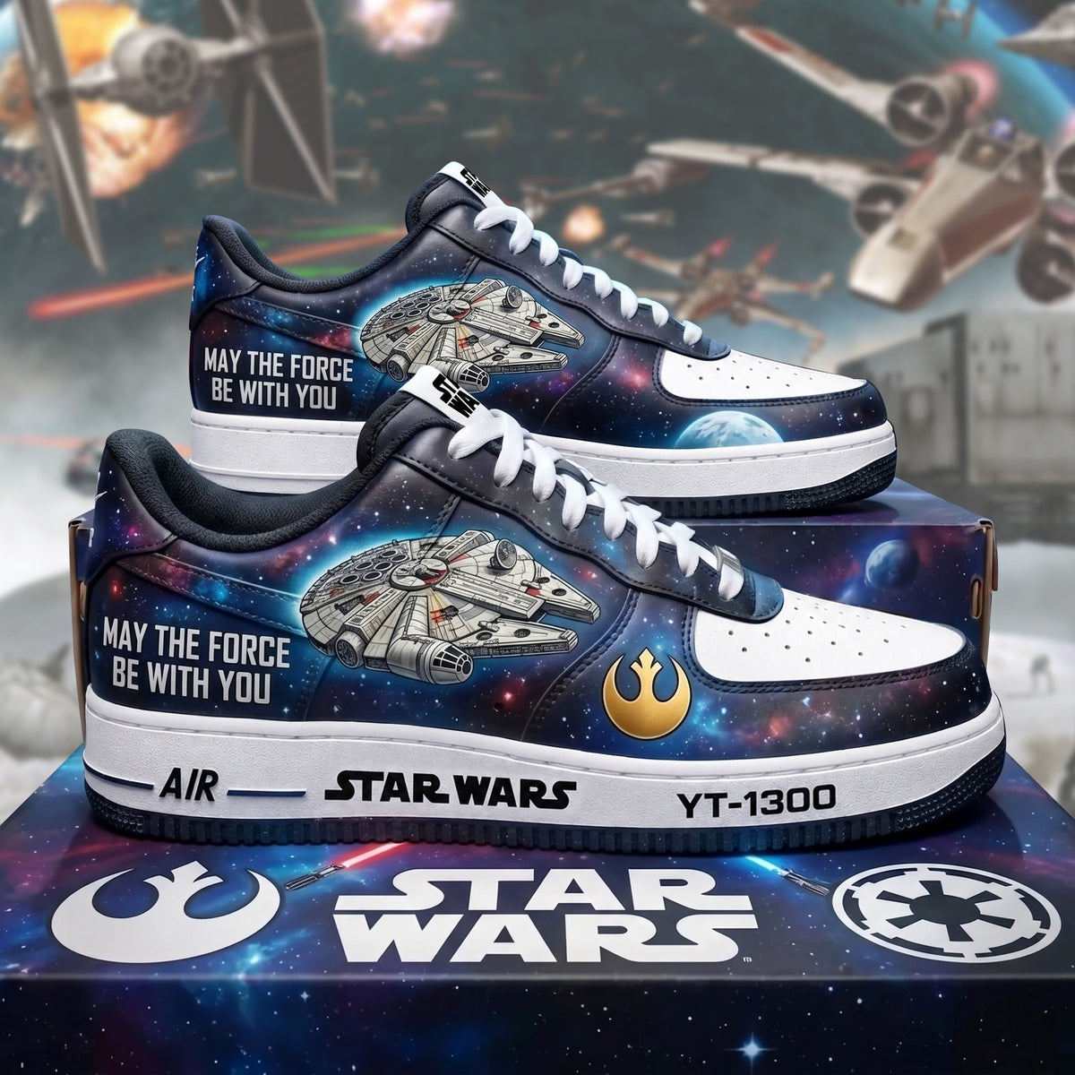 The Force Custom Sneakers - Custom Character Low Top Streetwear Shoes