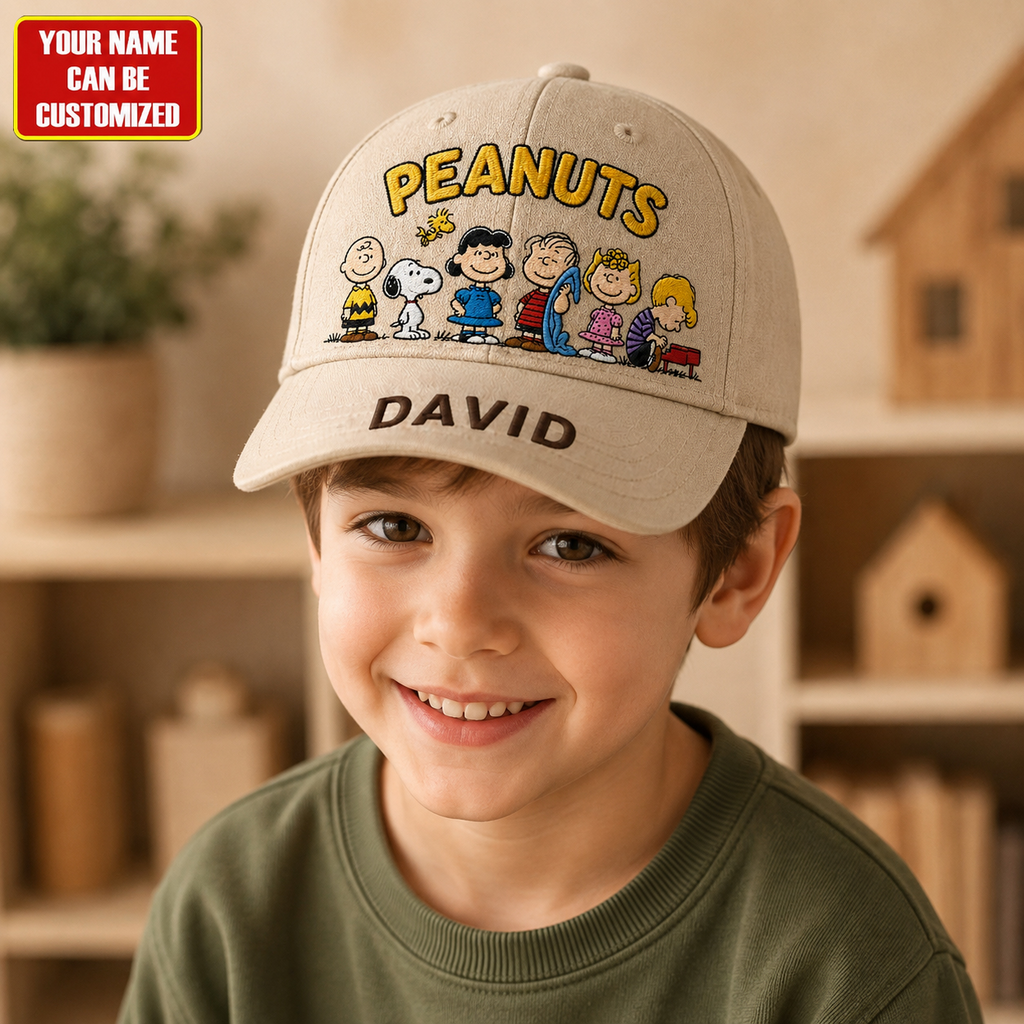 Personalized Classic Puppy & Friends Cap – Custom Name Retro Comic Hat