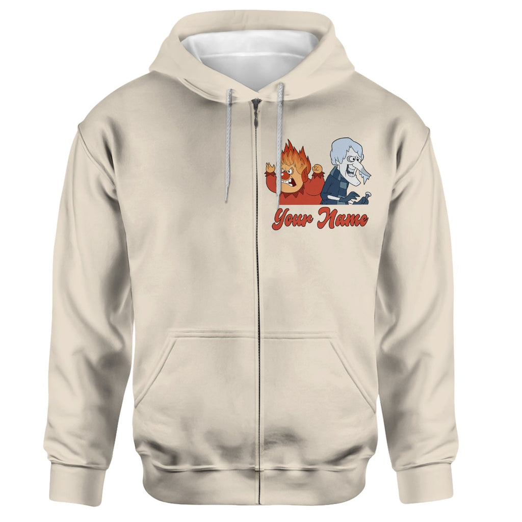 Christmas Fire And Ice Character - Personalized Fire And Ice All Over Shirt