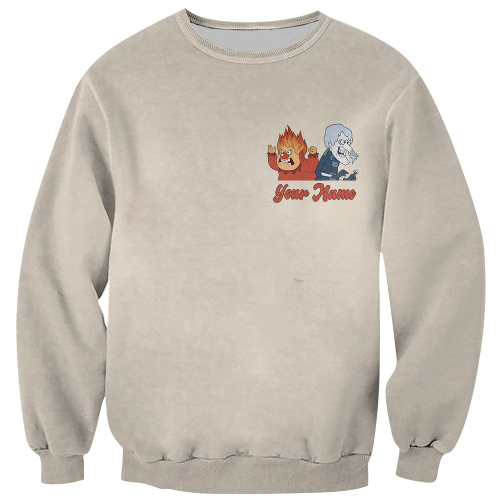 Christmas Fire And Ice Character - Personalized Fire And Ice All Over Shirt
