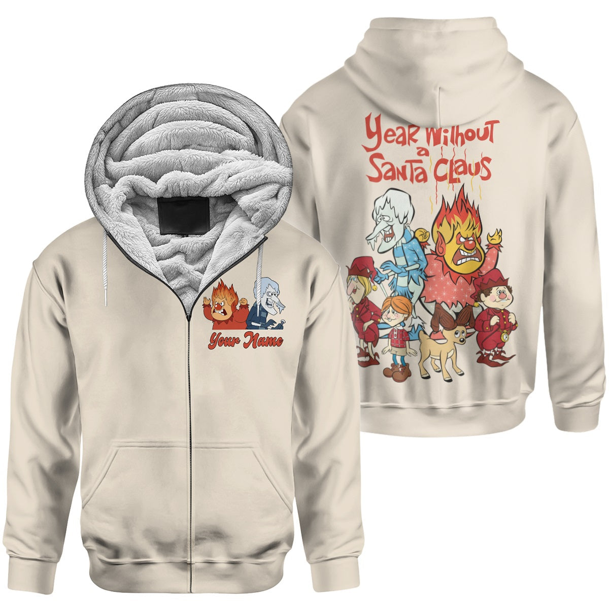 Christmas Fire And Ice Character - Personalized Fire And Ice All Over Shirt