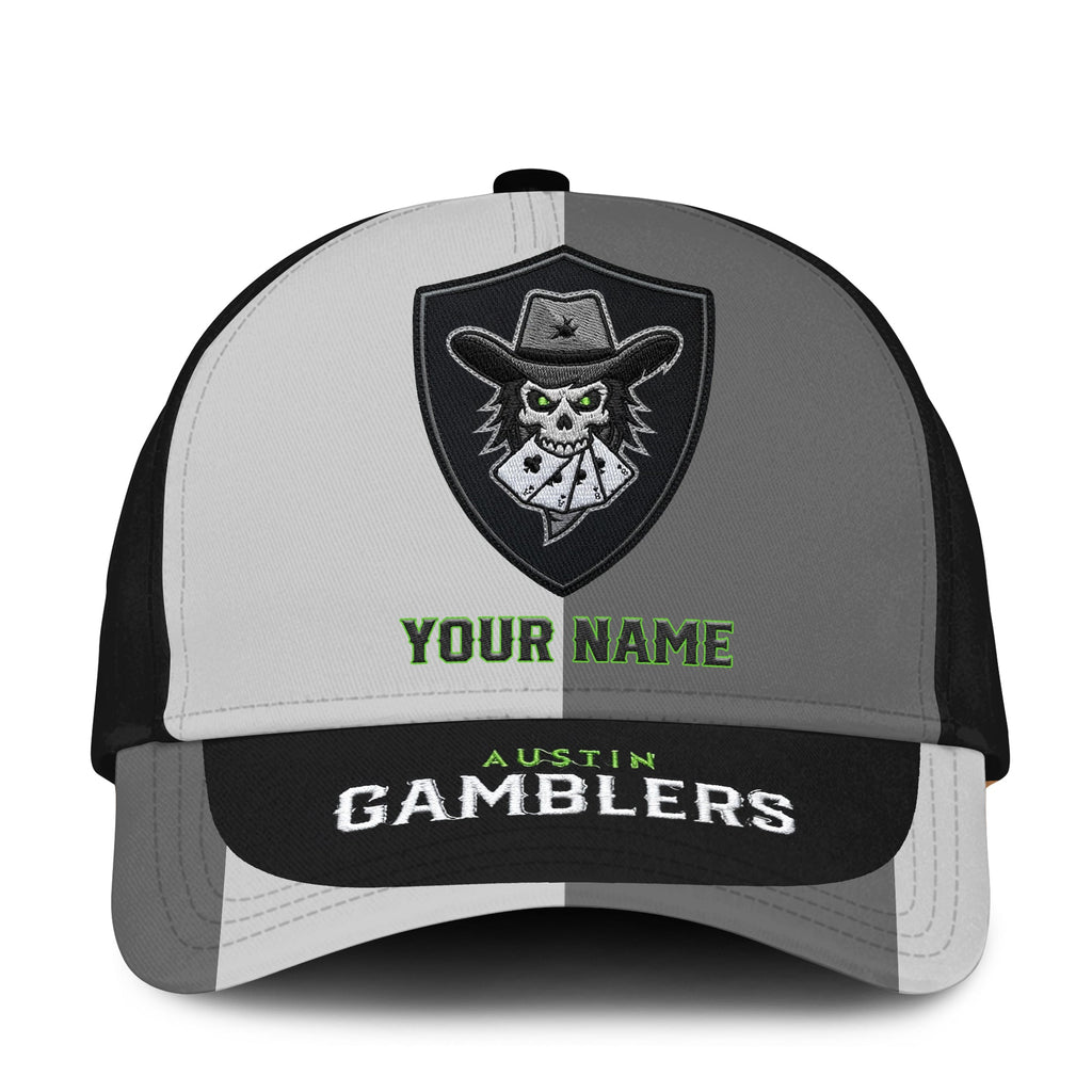Austin Gamblers - Personalized Cowboy Skull Classic Cap