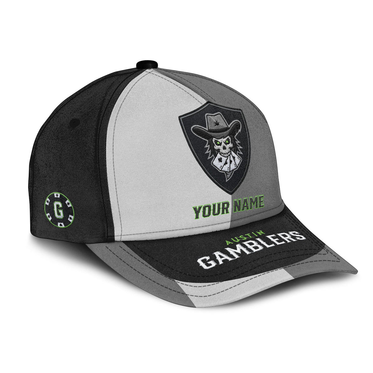 Austin Gamblers - Personalized Cowboy Skull Classic Cap