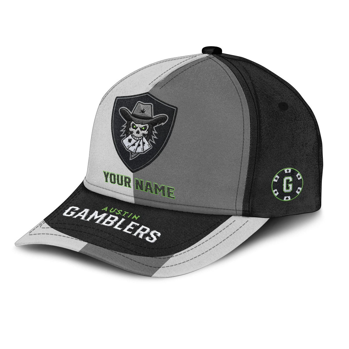 Austin Gamblers - Personalized Cowboy Skull Classic Cap
