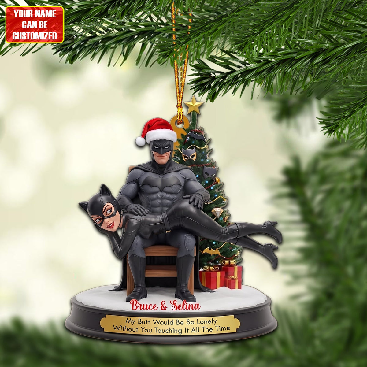 Funny Masked Heroes - Couple Ornament - Personalized Christmas Gifts