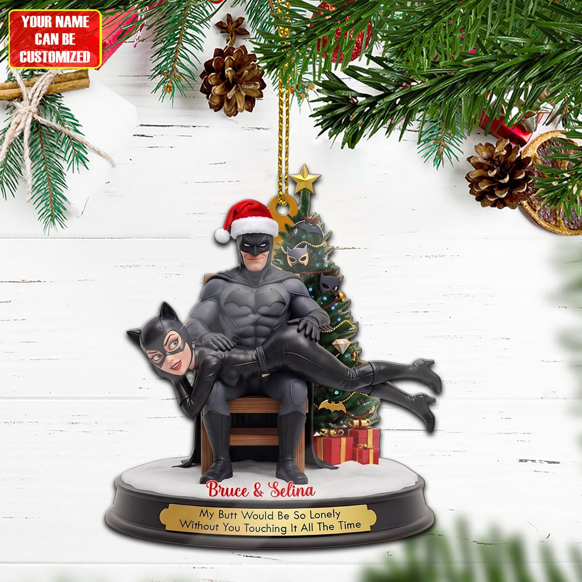 Funny Masked Heroes - Couple Ornament - Personalized Christmas Gifts