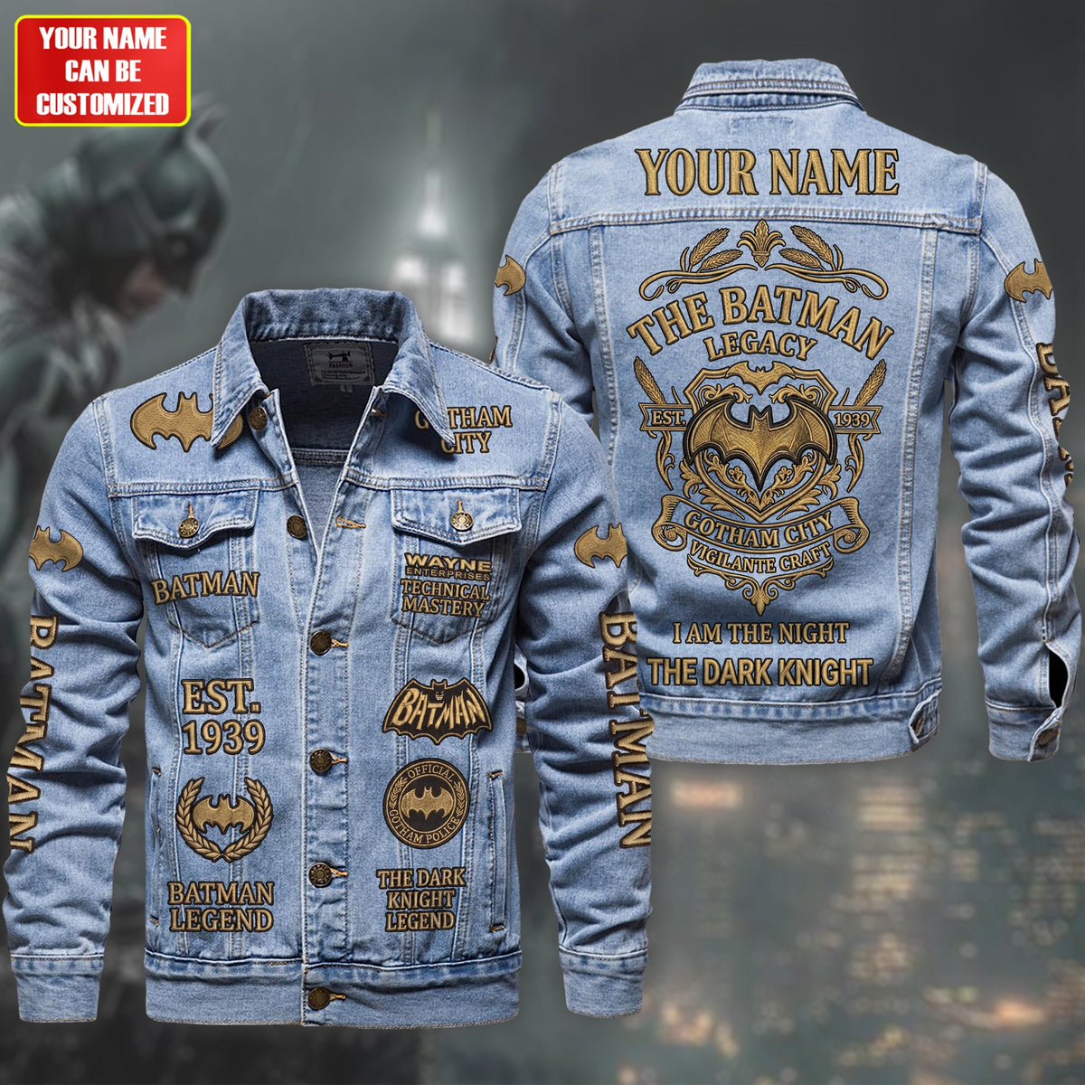 Dark Knight 87th Anniversary Denim Casual Jacket