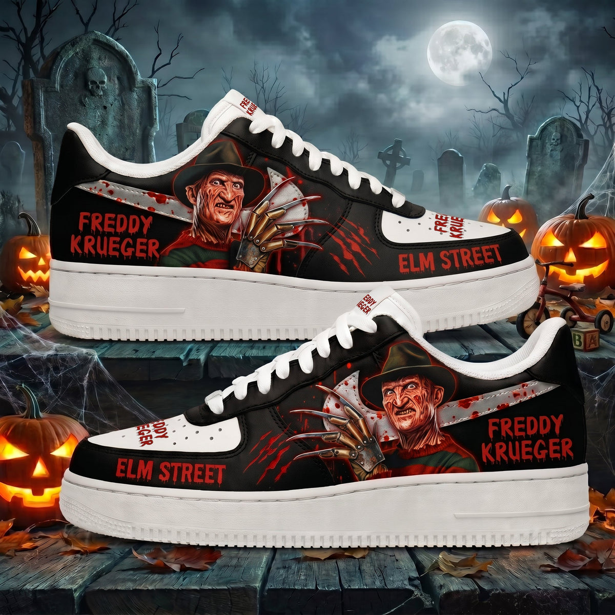 Dream Stalker Horror Sneakers - Custom Character Low Top Streetwear Shoes