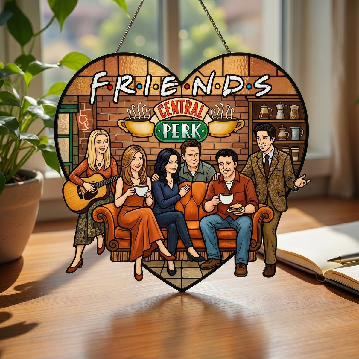Central Perk Sitcom Series Film Suncatcher Home Decor Home 3D Visual Effect