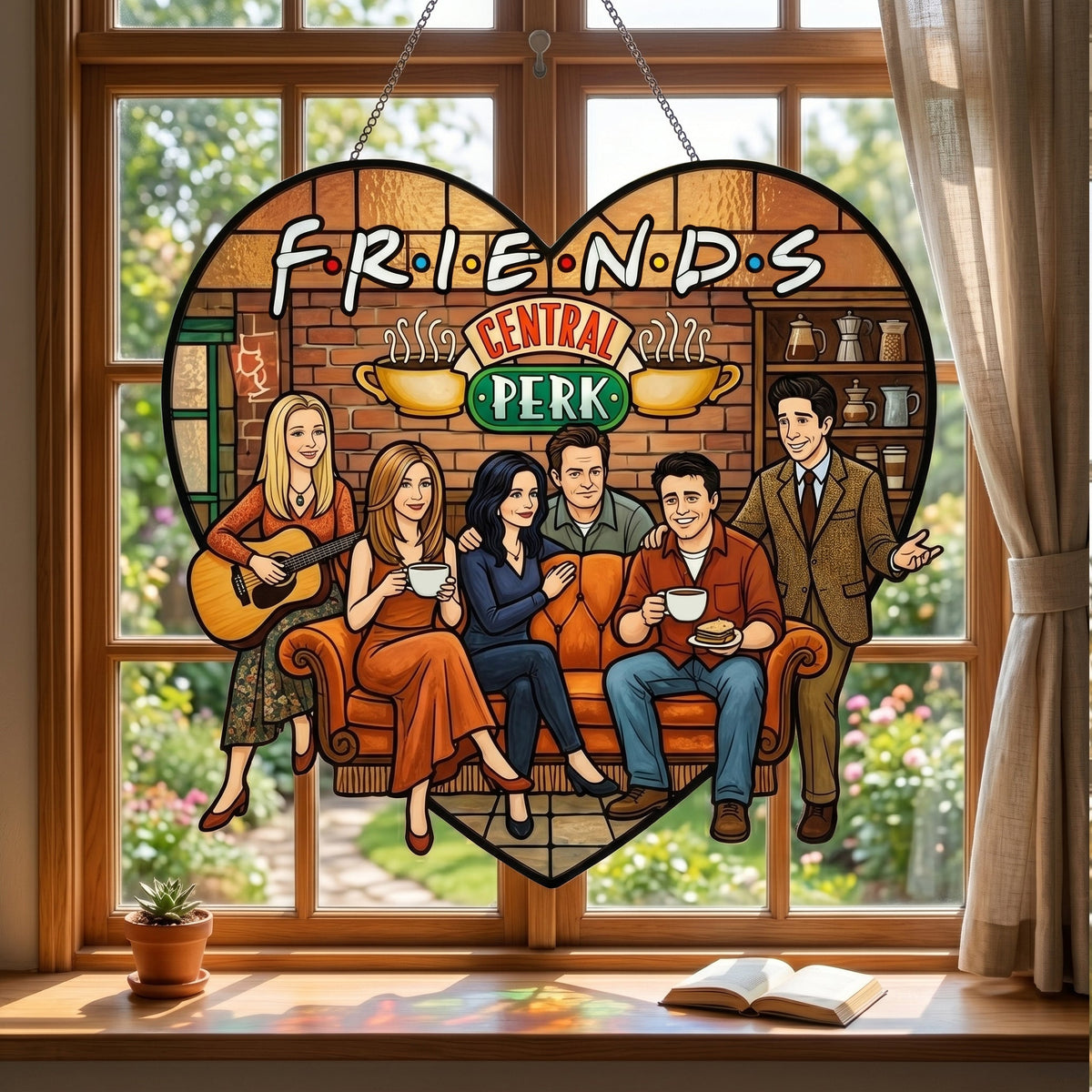 Central Perk Sitcom Series Film Suncatcher Home Decor Home 3D Visual Effect