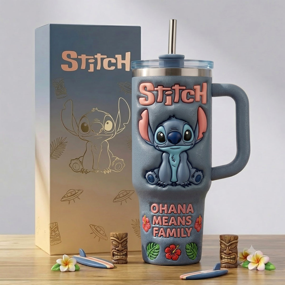Blue Alien - Personalized Ohana Insulated Tumbler