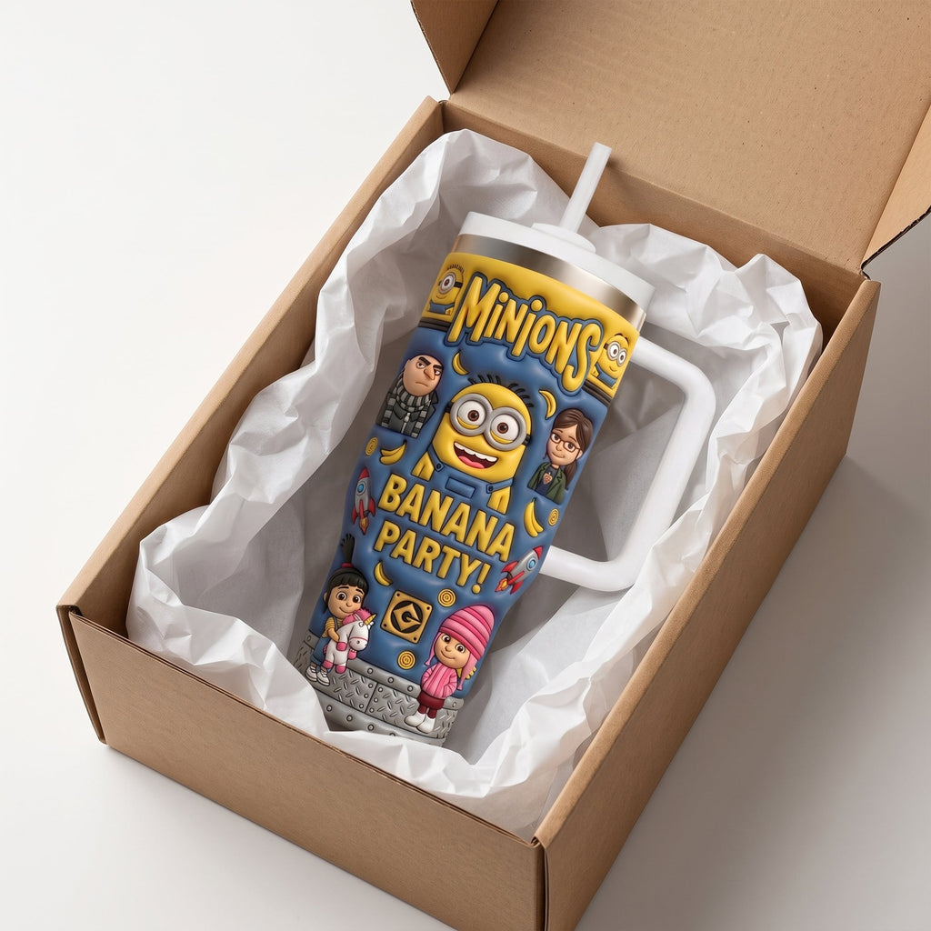 Yellow Banana Friends - Cartoon Party Tumbler With Handle