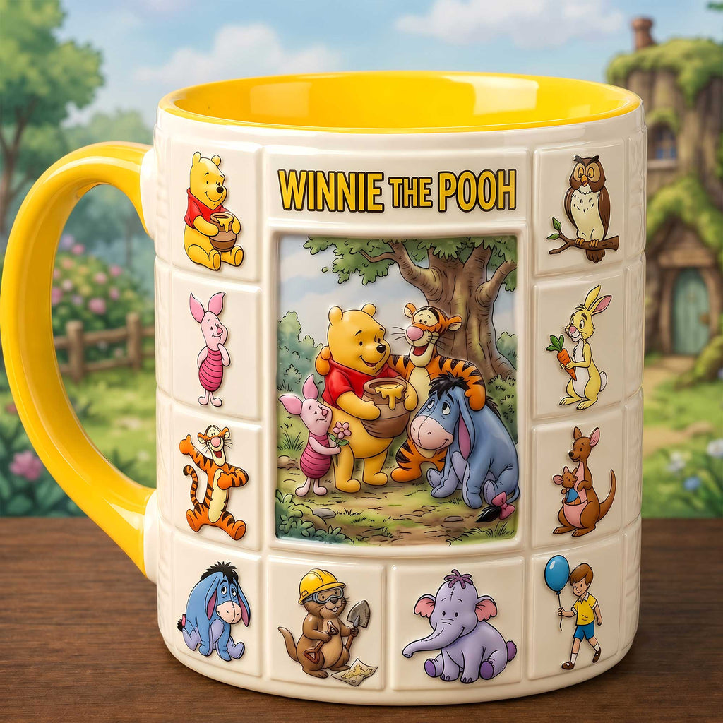 Honey Bear Friends - Personalized Yellow Bear Accent Mug