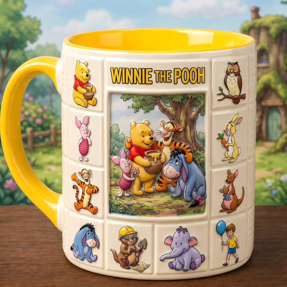 Honey Bear Friends - Personalized Yellow Bear Accent Mug