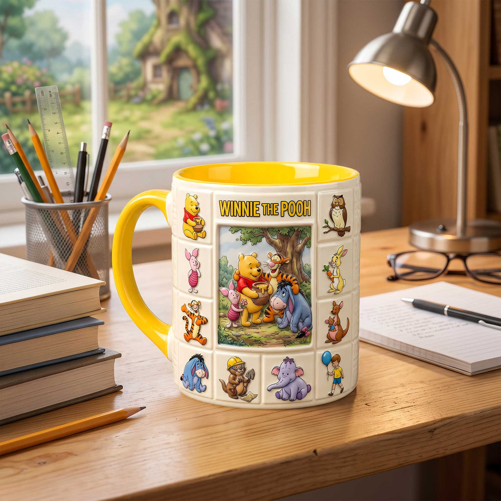 Honey Bear Friends - Personalized Yellow Bear Accent Mug