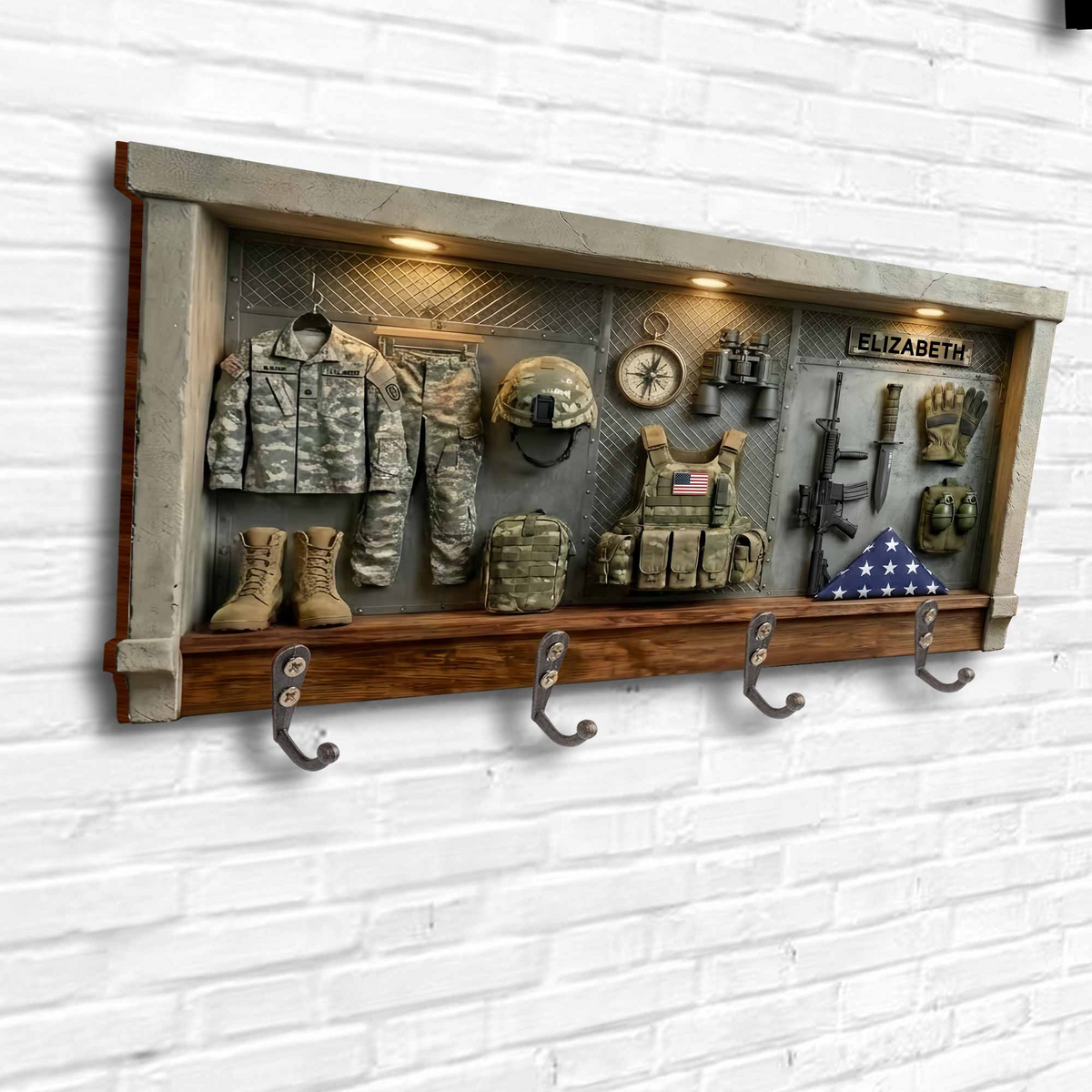 A Hero's Journey Military Gear, Key Holder, Gift For Veterans