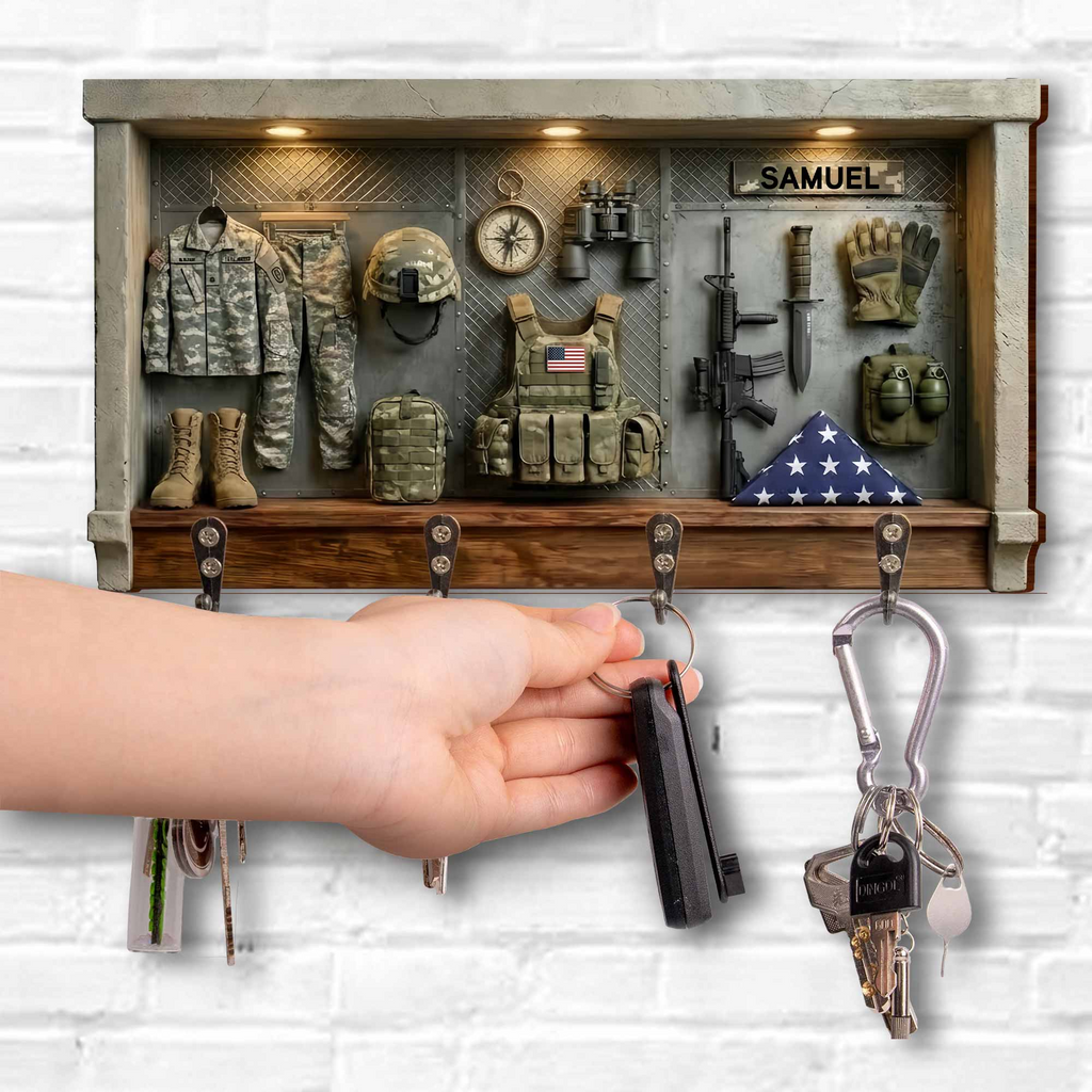 A Hero's Journey Military Gear, Key Holder, Gift For Veterans