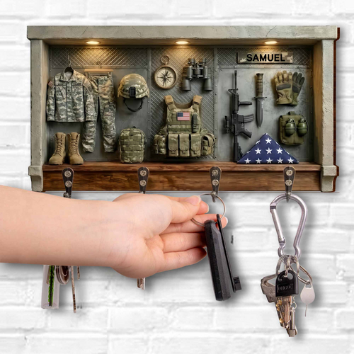 A Hero's Journey Military Gear, Key Holder, Gift For Veterans
