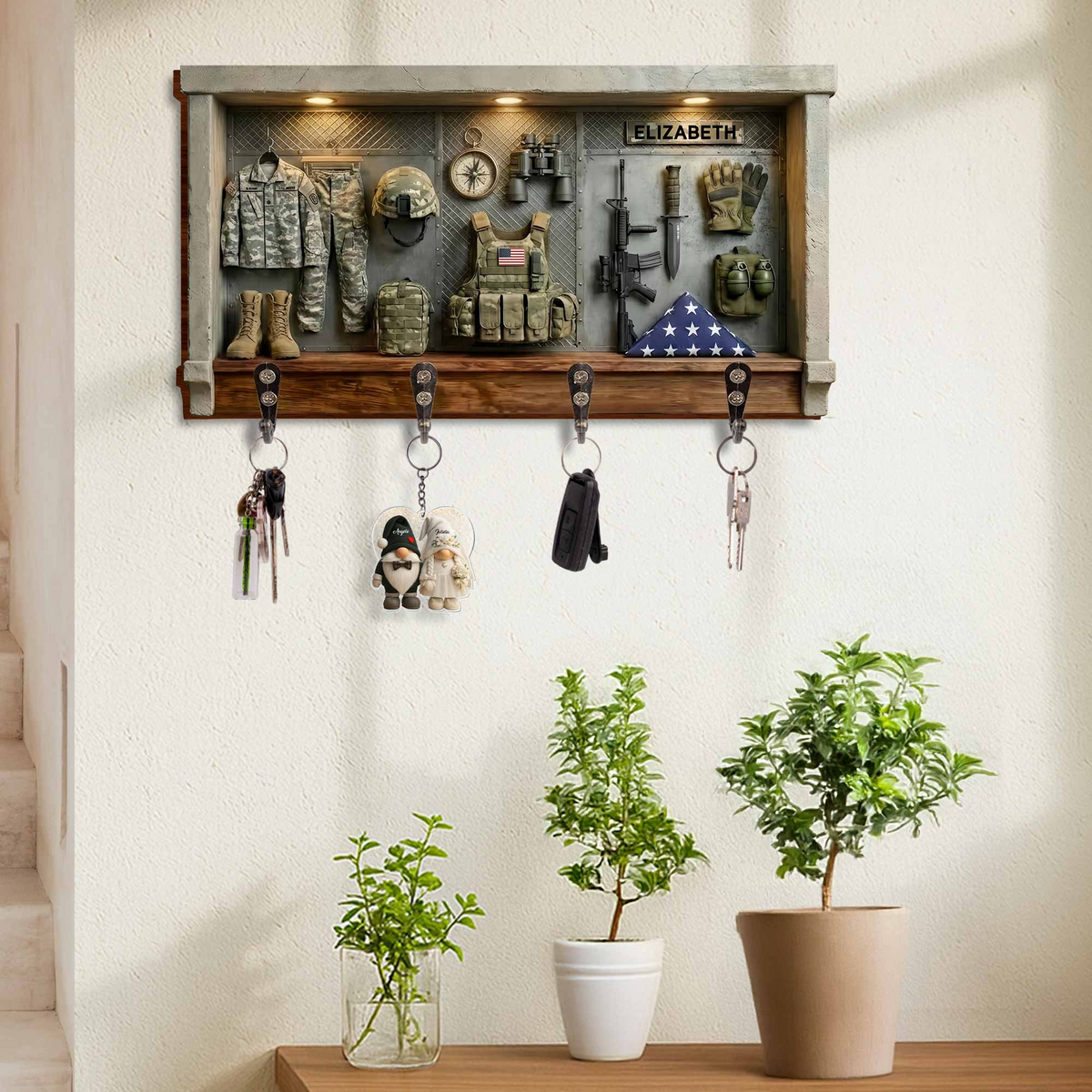 A Hero's Journey Military Gear, Key Holder, Gift For Veterans