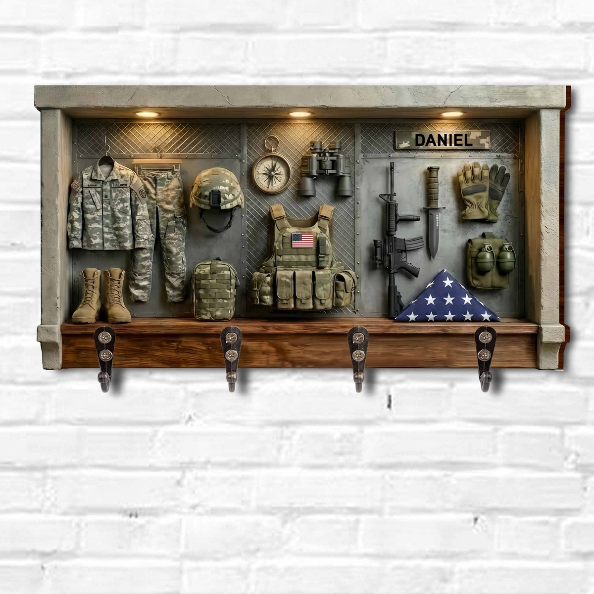 A Hero's Journey Military Gear, Key Holder, Gift For Veterans