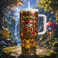 Cute Monster 30 Years Of Adventure - Personalized Movie Insulated Tumbler