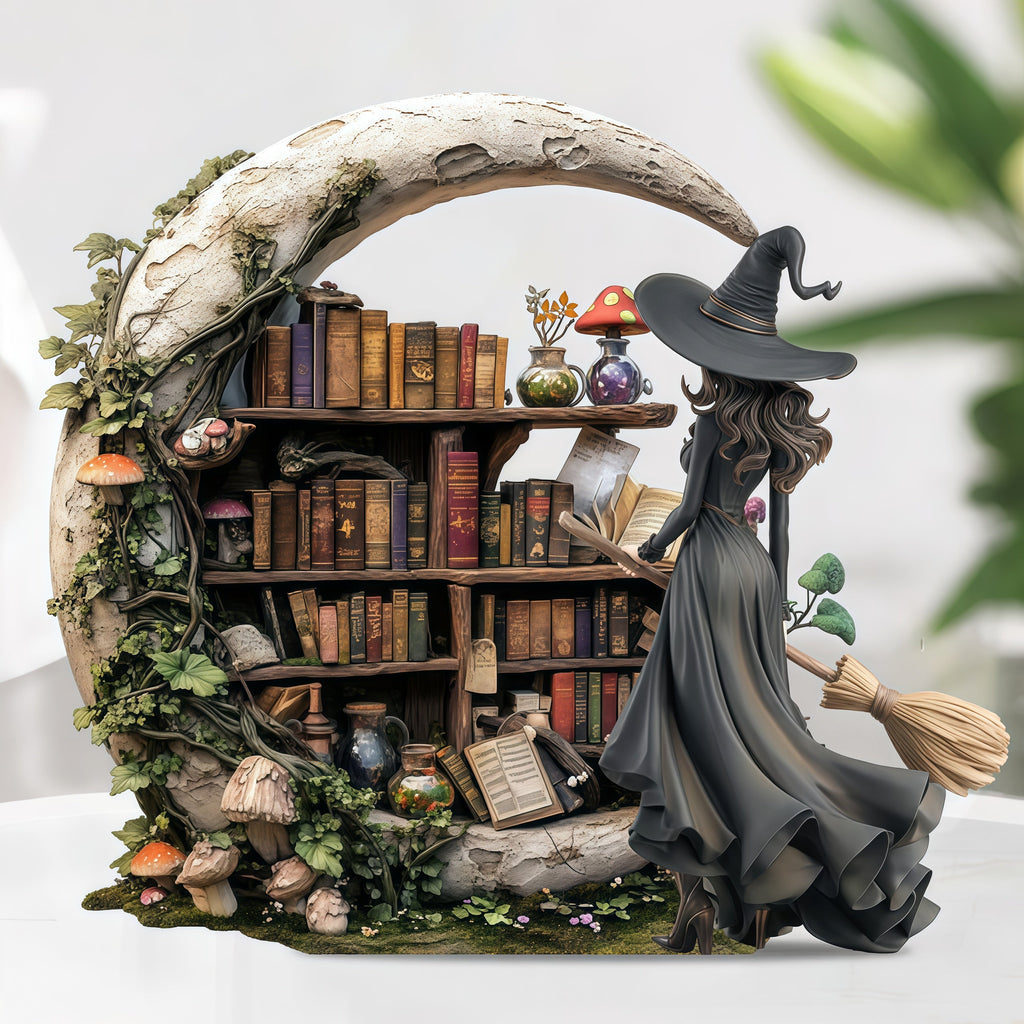 Beautiful Witch - Personalized Witch Custom Shaped Acrylic Plaque