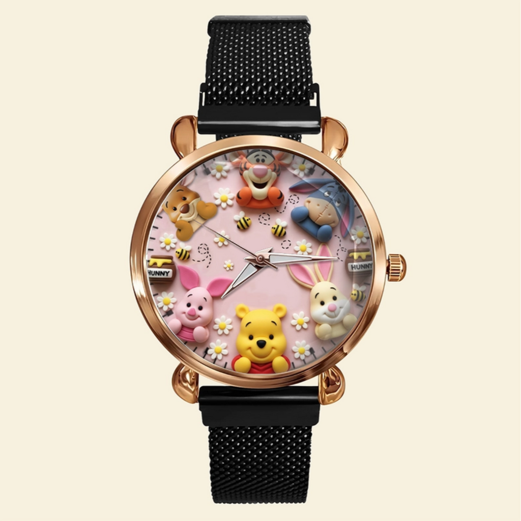 Personalized Christmas Gifts For Cartoon Lovers Mesh Strap Quartz Watch