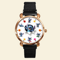 Blue Alien Mesh Strap Quartz Watch – Personalized Gifts for Cartoon Lovers