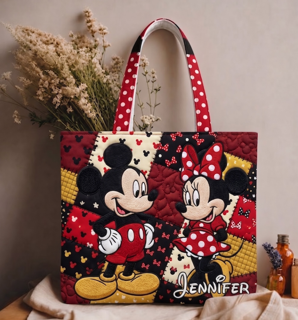 Classic Magic Mouse & Friends Bag - Personalized Quilted Tote Bag