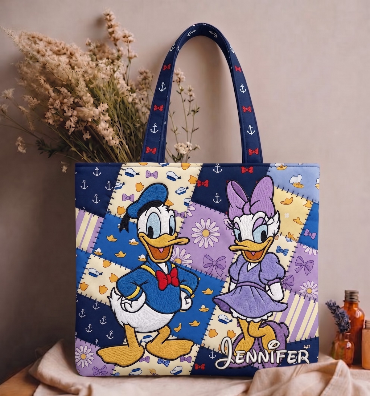 Classic Magic Mouse & Friends Bag - Personalized Quilted Tote Bag