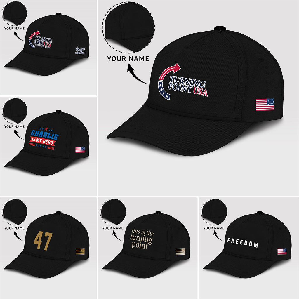 Charlie Kirk Print Baseball Cap
