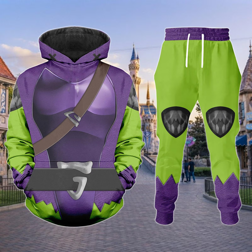 Personalized Purple & Green Villain Hoodie and Sweatpants Set