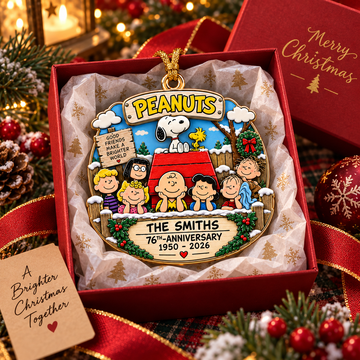 Classic Cartoon Friends Acrylic Ornament - Personalized Gifts For Christmas