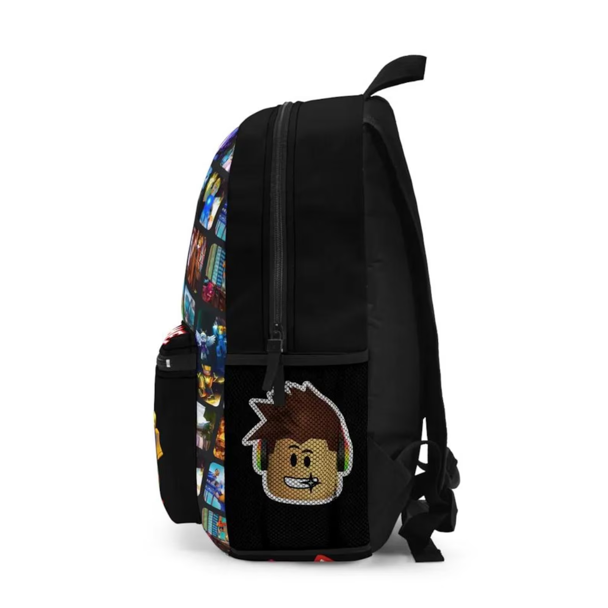 Block Game Backpack with Custom Name – Kids School Bag, Gamer Birthday Gift
