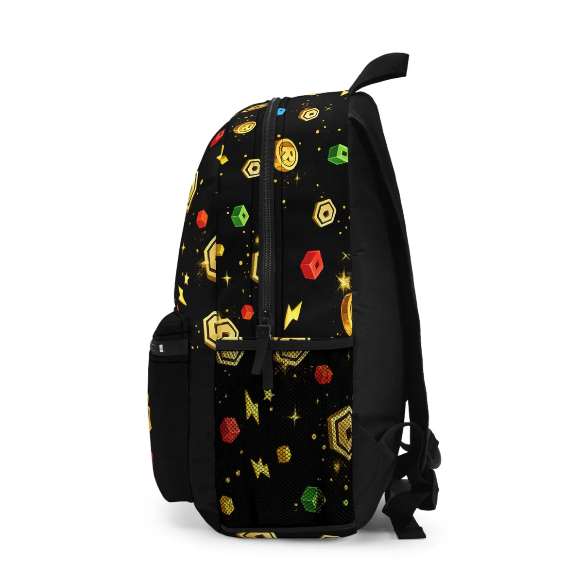 Block World Gamer Backpack with Custom Name – Gift for Kids