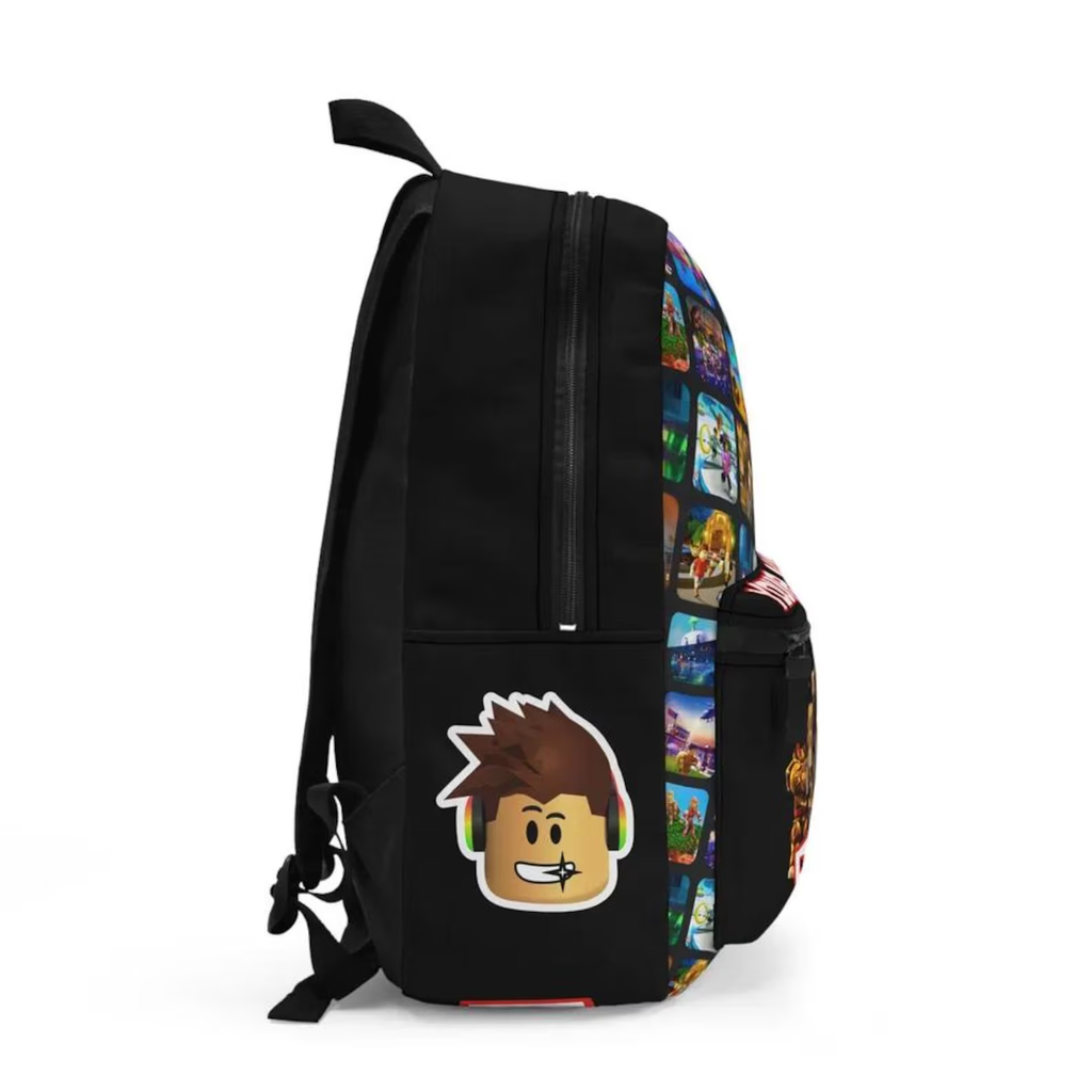 Block Game Backpack with Custom Name – Kids School Bag, Gamer Birthday Gift