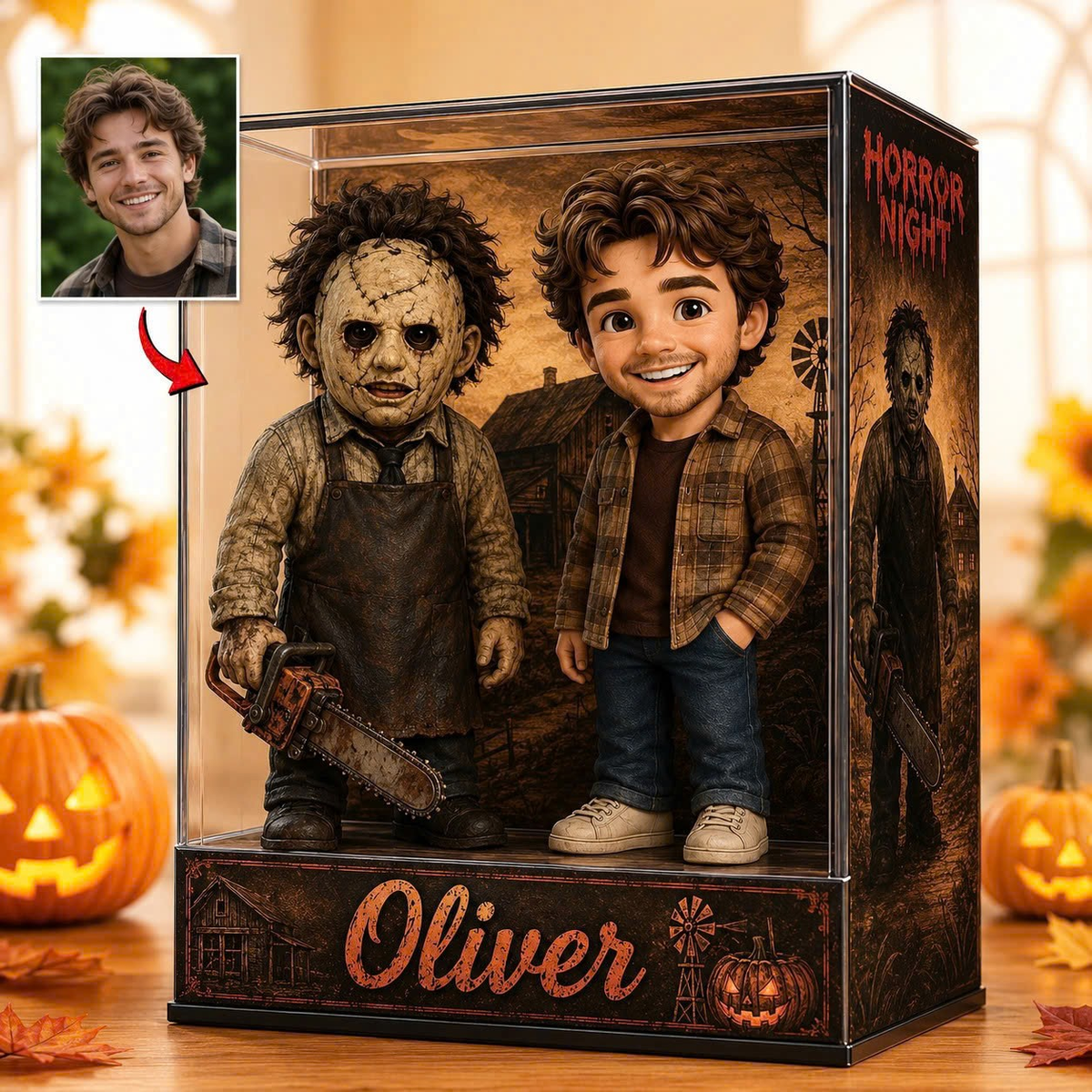 Custom Photo Horror Character Acrylic Plaque – Halloween Keepsake