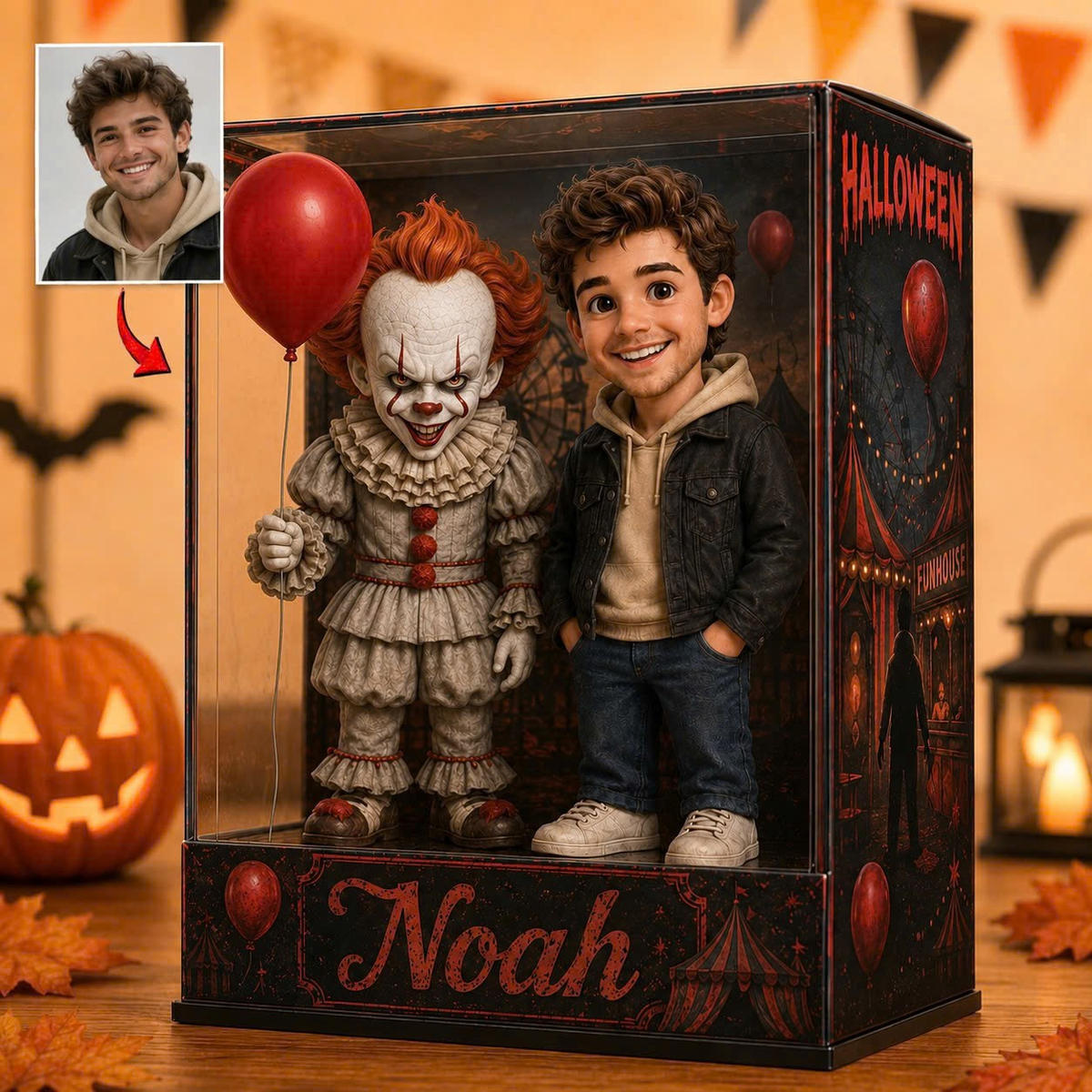 Custom Photo Horror Character Acrylic Plaque – Halloween Keepsake