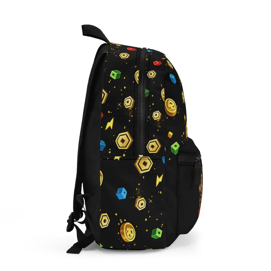 Block World Gamer Backpack with Custom Name – Gift for Kids
