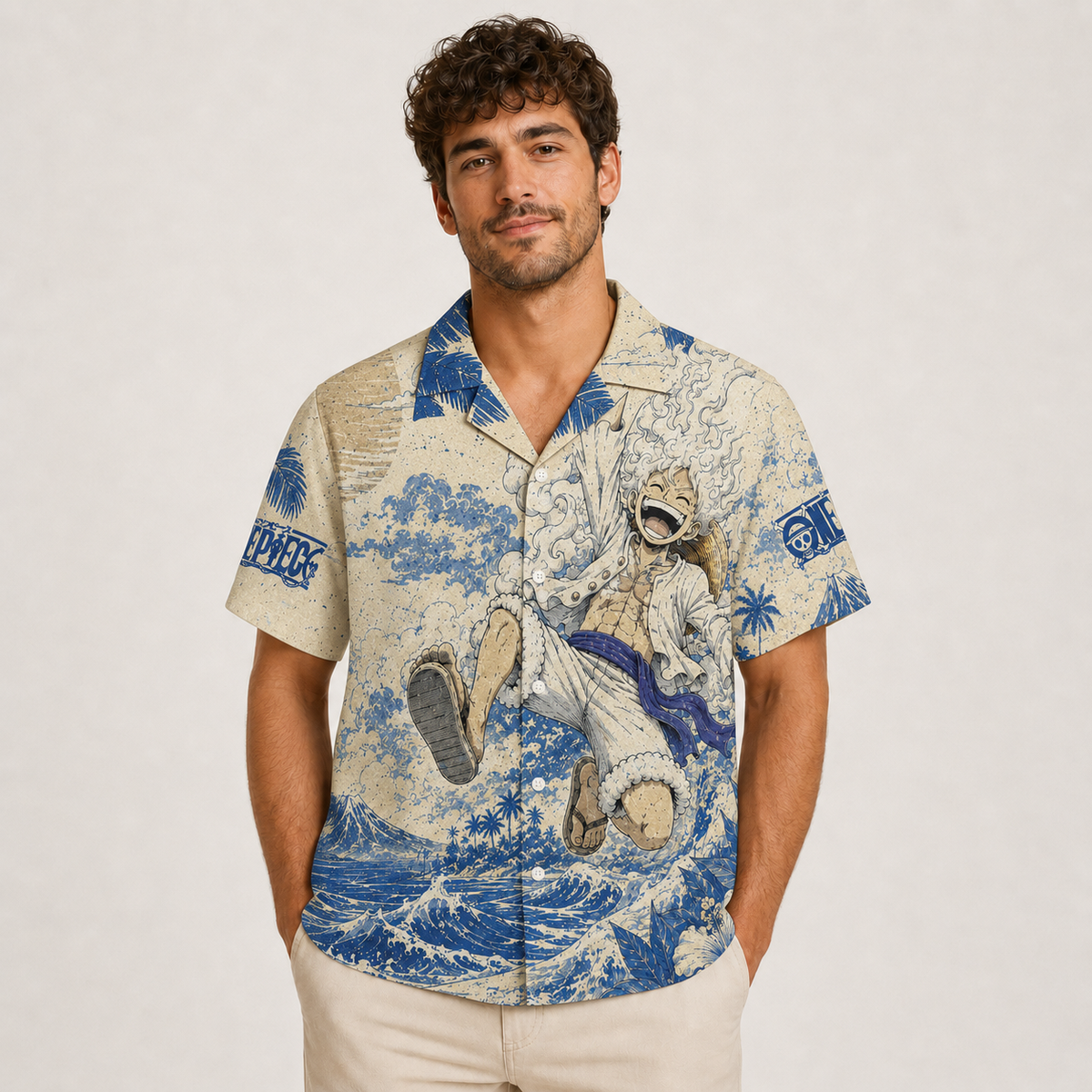 Blue Sea Adventure - Anime Pirate Hawaiian Shirt