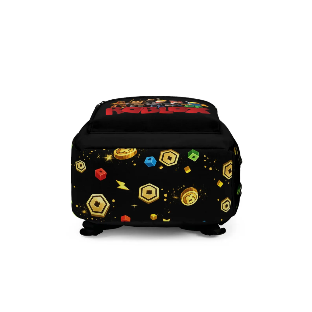 Block World Gamer Backpack with Custom Name – Gift for Kids