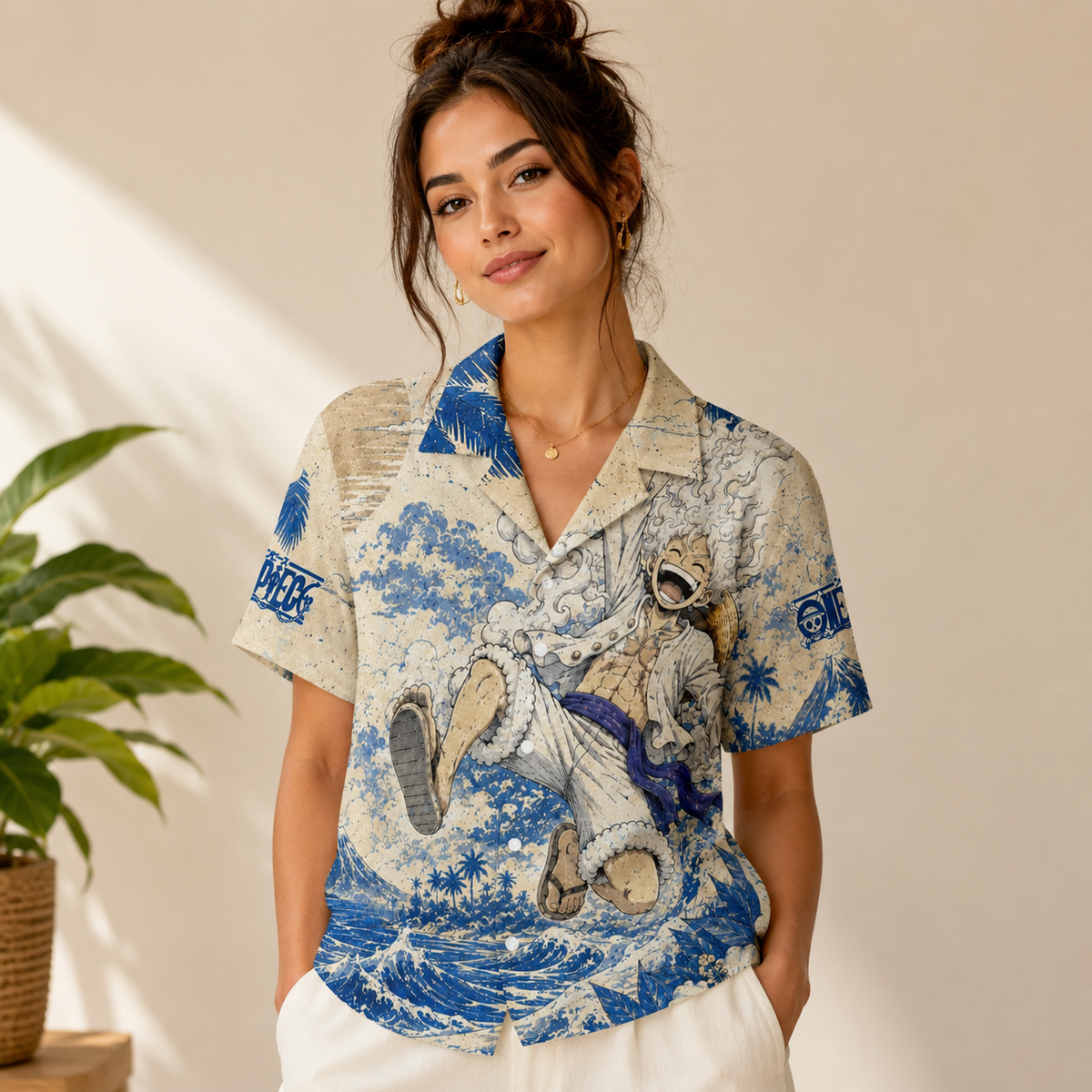 Blue Sea Adventure - Anime Pirate Hawaiian Shirt
